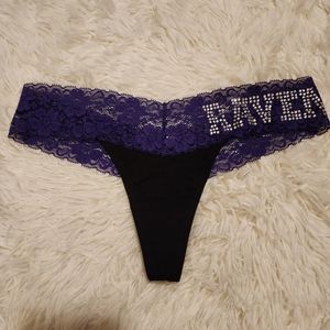 VICTORIAS SECRET'S PINK 5th & OCEAN NFL RAVENS THONGS